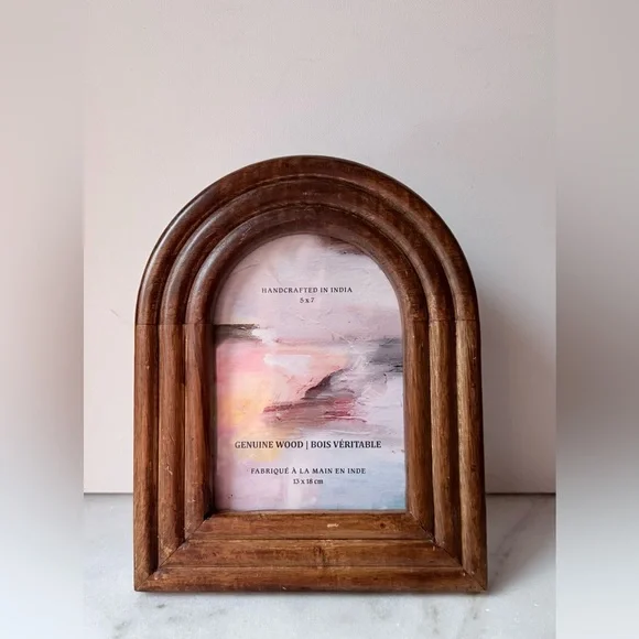 Handcrafted Wooden Picture Frame for 5”x7” photo - Picture 4 of 13